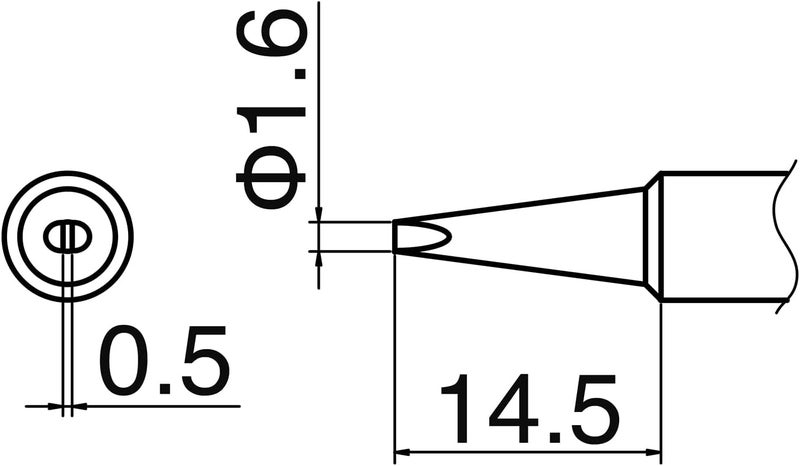 Hakko رأس T18D16P لمحطة Fx-888، 1.6 مم - Image 5